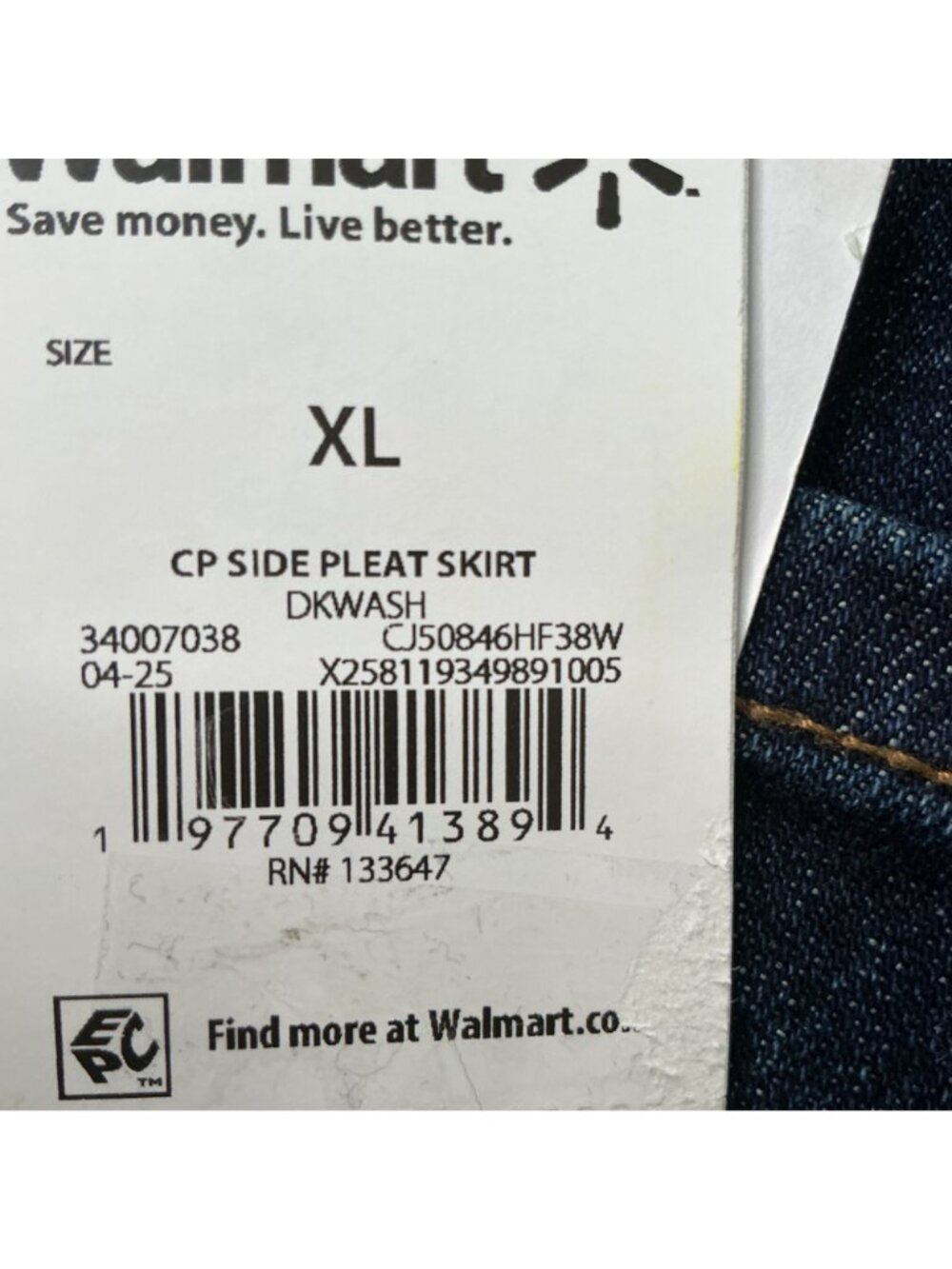 Celebrity Pink Women's XL Denim Western Style Pleated Mini Skirt Side Pockets - Picture 4 of 10